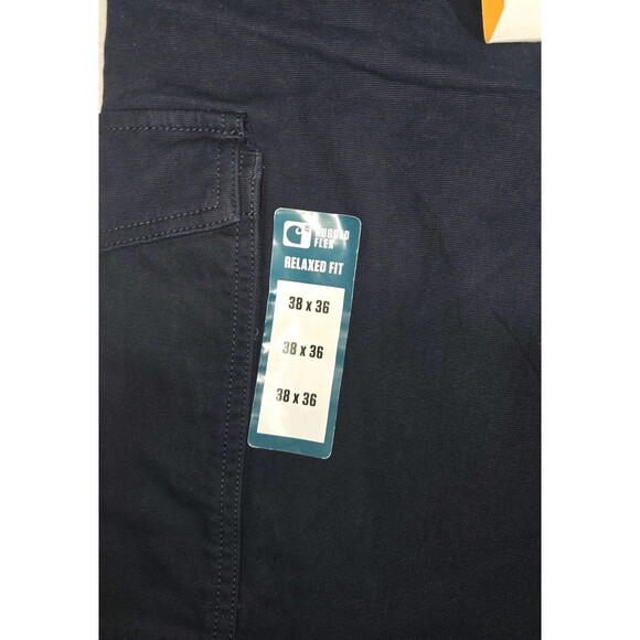 Carhartt Cargo Work Pants Blue Canvas Rugged Flex Relaxed Fit Mens 38x36 - Picture 10 of 16